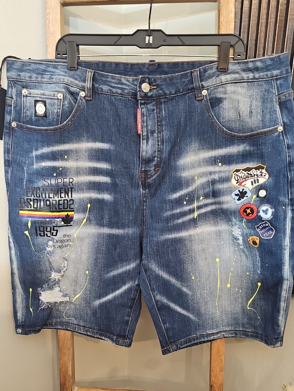 Dsquared2 Men's Distressed Blue Denim  Shorts - Style: 1123 Size: 42/58